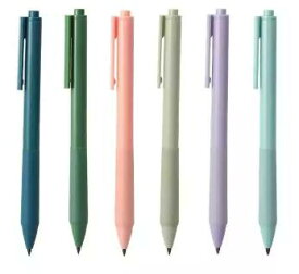 けずりまぺん。 鉛筆 6本セット 金属鉛筆 削らない 金属先端 ノック式 インクレス鉛筆 芯なし 折れない 筆跡消去可能 メタルペンシル 金属ペン先 インクなしえんぴつ SDGs