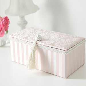 ジェニファーテイラー Jennifer Taylor ジュエリーBOX ボックス タッセル ピンク ダマスク