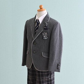 【レンタル】子供服 フォーマル レンタル 男の子【FB0072】【110/半ズボン】【グレー|グレー/チェック】【MICHIKO LONDON】男の子 子供 スーツ レンタル/入学式/卒業式/卒園式/七五三/お呼ばれ/結婚式/冠婚葬祭/お受験服/激安/格安