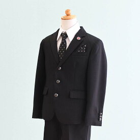 【レンタル】子供服 フォーマル レンタル 男の子【FB0074】【120/半ズボン】【黒/ストライプ】【MICHIKO LONDON】男の子 子供 スーツ レンタル/入学式/卒業式/卒園式/七五三/お呼ばれ/結婚式/冠婚葬祭/お受験服/激安/格安