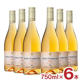 【8/1 10:00〜9/1 9:59 エントリーでP10倍】ワイン 甲州 日本ワイン 甲州オランジュ・グリ 750ml 6本 12% 本坊酒造 オレンジワイン 送料無料