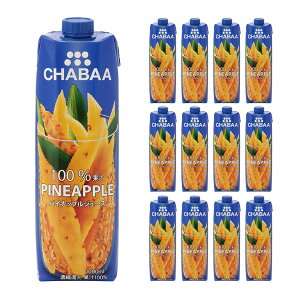 �ʏ`���� CHABAA (�`���o) 100���W���[�X �p�C�i�b�v�� 1L 12�{ �������� �n���i�v���f���[�X ���񂹕i