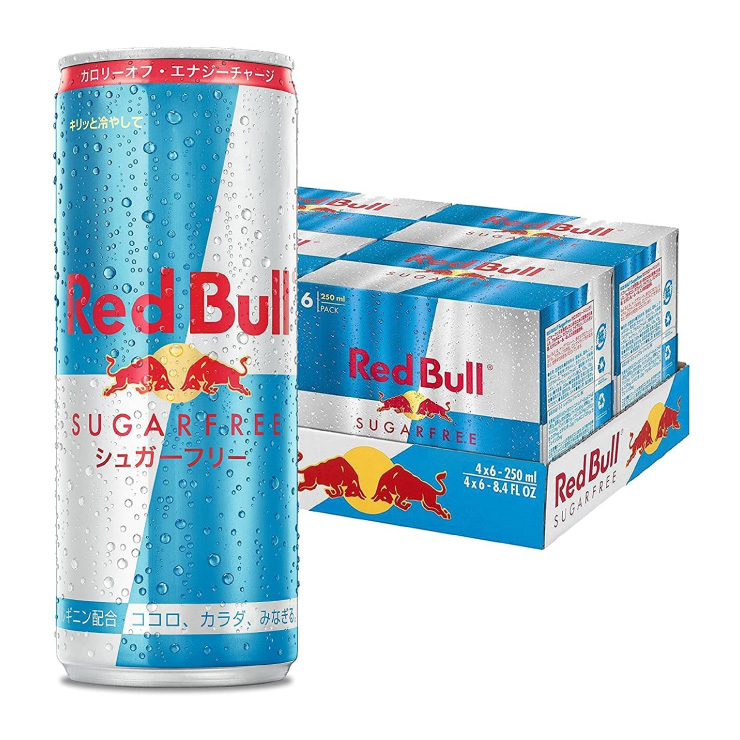 レッドブル エナジードリンク シュガーフリー 250ml 24本 Red Bull 缶 炭酸 栄養ドリンク ゼロカロリー ノンシュガー 無糖 送料無料