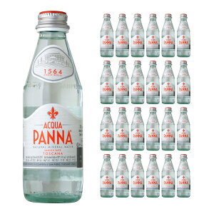 アクアパンナ ナチュラル ミネラルウォーター 250ml 24本 瓶 正規輸入品 イタリア モトックス 送料無料 取り寄せ品