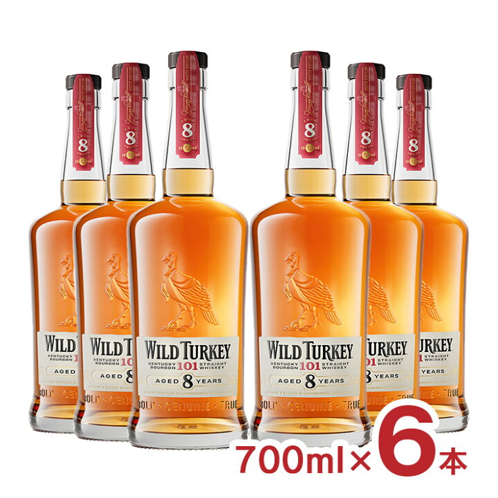 楽天市場】ウイスキー バーボン ワイルドターキー 8年 700ml 6本 CT  