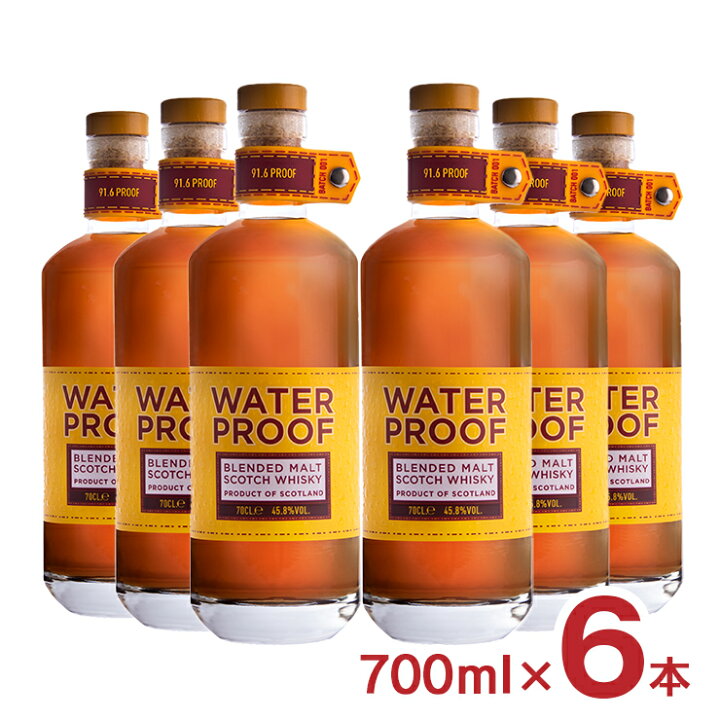 楽天市場】ウイスキー スコッチ ウォータープルーフ 700ml 6本  