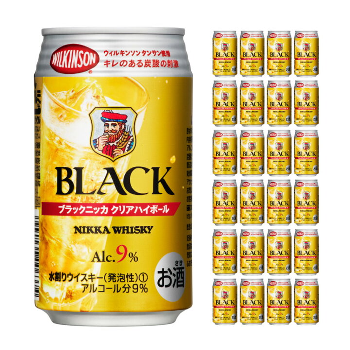 楽天市場 送料無料 アサヒビール ブラックニッカ クリアハイボール 350ml 24本 9度 ハイボール 東京酒粋