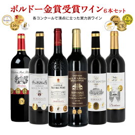 ボルドー金賞受賞ワインセット 750ml 6本 赤ワイン ミディアムボディ フルボディ フランス ボルドー 送料無料