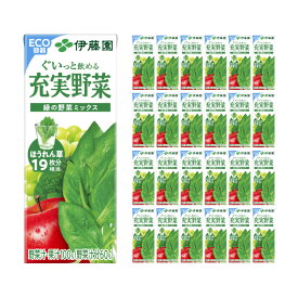 伊藤園 充実野菜 緑の野菜ミックス (紙パック) 200ml 24本 送料無料