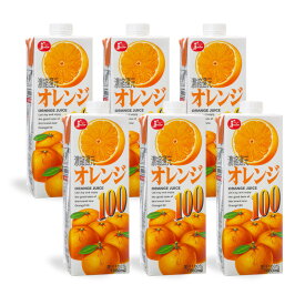 フルーツジュース オレンジ100 1000ml 6本 (1ケース) 紙パック ジューシー 熊本県果実農業協同組合 送料無料 取り寄せ品