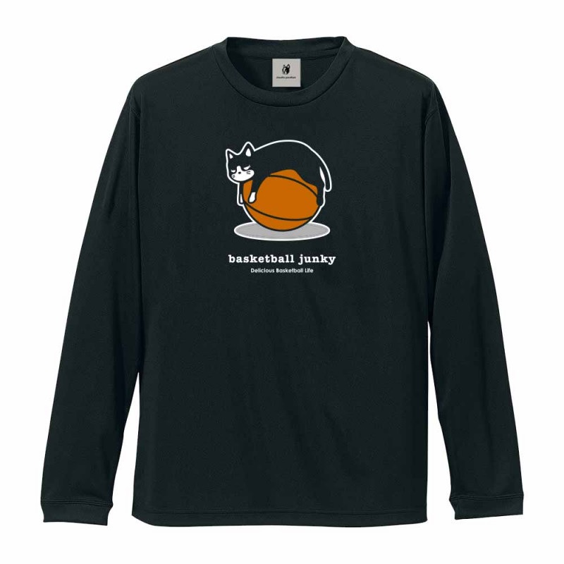 basketball junky バスケットボールウェア ロングスリーブ バスケットウェア tシャツ メンズ レディース 長袖 バスケットボールジャンキー ロングDryTee 秒で+3 BSK20510-2 ブラック ロンt