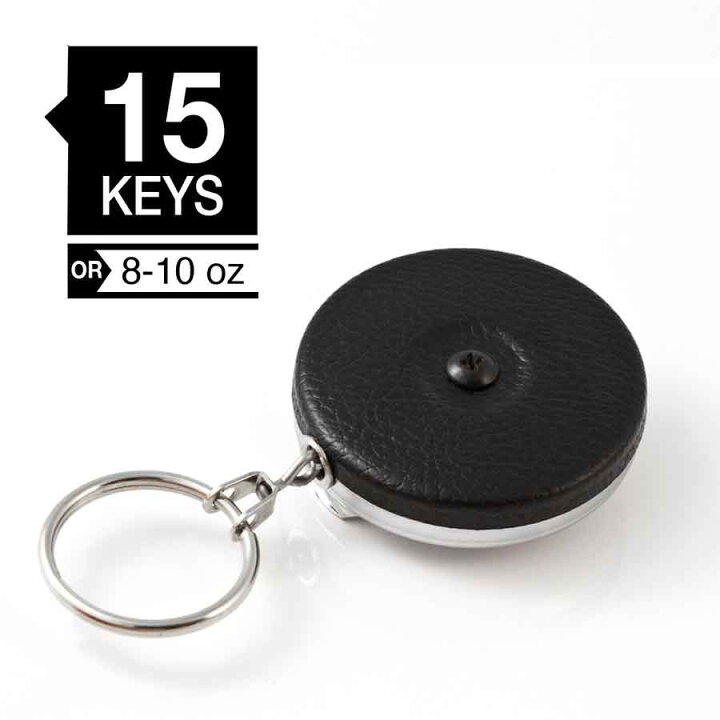 楽天市場 本日ポイント5倍 Key Bak リール キーホルダー 485bw 1ｃｍワイヤータイプ ブラック Keybak 正規代理店 品質2年保証付 東京道具商会