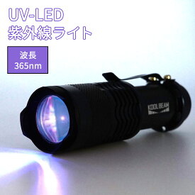 【ポイントアップ中】 365nm 小型 ブラックライト アニサキスライト UV LED 懐中電灯 紫外線 レジン硬化 真菌 チェック トコジラミ対策 アニサキス用 KOOL BEAM KB-43 rsl