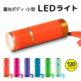 夜中でも見つけやすい 蓄光ボディ 防災 LEDライト 懐中電灯 カラフルでカワイイ ギフト 単4電池 3本 120ルーメン tkh