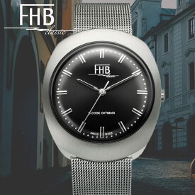 fhb 腕時計 FHB NOAH Series F930BK-MT エフエイチビー ノア シリーズ 腕時計 メンズ ブランド時計 ステンレスベルト メタルベルト シルバー アンティーク レトロ クッション型 四角 クォーツ 36mm アナログ fhb アナログ 3針 腕時計 レディース ギフト 正規品 ヴィンテージ