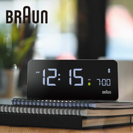 デジタルクロック ブラウン 置き時計 BRAUN Digital Alarm Clock Qi ワイヤレス充電 BC21B スマホ充電 Qi対応 iPhone スマートフォン 正規品 デジタル テーブルクロック アラーム 卓上 目覚まし時計 スヌーズ クォーツ ブラック スリム 急速充電 ギフト 新生活 引っ越し