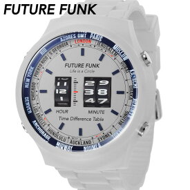 フューチャーファンク 腕時計 メンズ FUTURE FUNK FF105-LG ローラー式 腕時計 ローラー デジタル 腕時計 ユニセックス スポーティ レトロ クォーツ ウレタン 46cm ファッションウォッチ ラウンド アウトドア キャンプ カジュアル ペア ギフト 男性 東京ウォッチスタイル