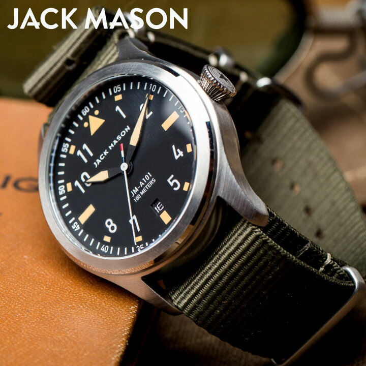 楽天市場】jack mason 腕時計 メンズ JACK MASON AVIATION JM-A101-007 