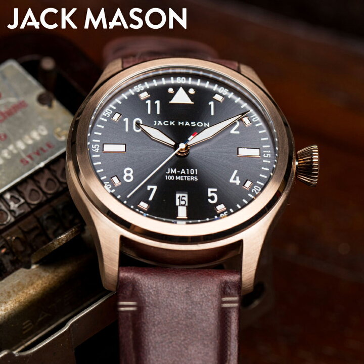 楽天市場】jack mason 腕時計 メンズ JACK MASON AVIATION JM-A101-206 