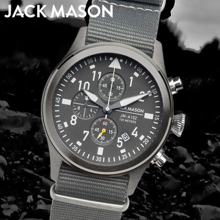 楽天市場】jack mason 腕時計 メンズ JACK MASON AVIATION JM-A102-206 