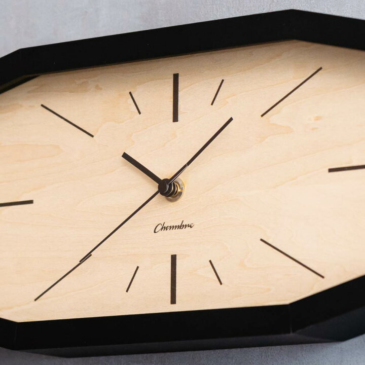 楽天市場】シャンブル 壁掛け時計 CHAMBRE LINE CLOCK BLACK CH-060BK 