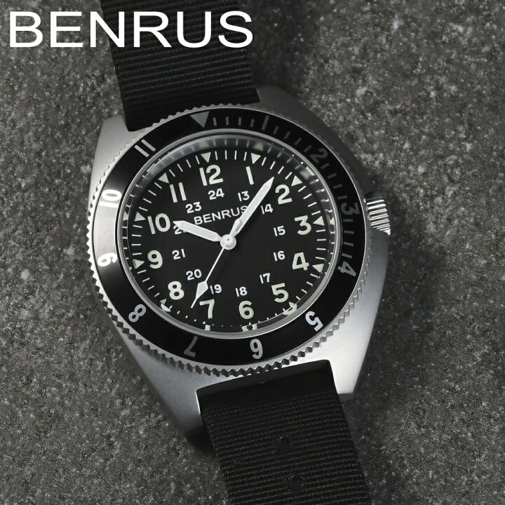 楽天市場】ベンラス ミリタリーウォッチ 腕時計 メンズ BENRUS TYPE-2 