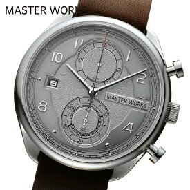 マスターワークス 腕時計 メンズ MASTER WORKS Quattro 002 MW07SU-EDBRO8 クォーツ クロノグラフ ストップウォッチ 41mm 日付 カレンダー レザーベルト 革ベルト マスターワークス クアトロ 002 メンズウォッチ
