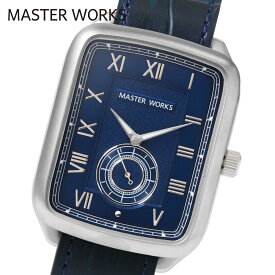 マスターワークス 腕時計 メンズ MASTER WORKS Quadrangle MW10SN-GCBLGB8 クォーツ アナログ トノー型 スクエア型 四角 33.8mm レザーベルト 革ベルト マスターワークス クアトロ レトロ メンズウォッチ 日本製