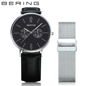 BERING ベーリング 腕時計 ユニセックス BERING Unisex Classic Calf Leather&Mesh Changes 14240-402 ベーリング クラシック カーフ 2way ブランド 時計 アナログ 革 レザー ステンレス メッシュ 替えベルト 替えバンド クォーツ ウォッチ 日付 40mm 東京ウォッチスタイル