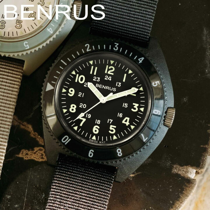 楽天市場】ベンラス 腕時計 ミリタリーウォッチ 腕時計 BENRUS TYPE 