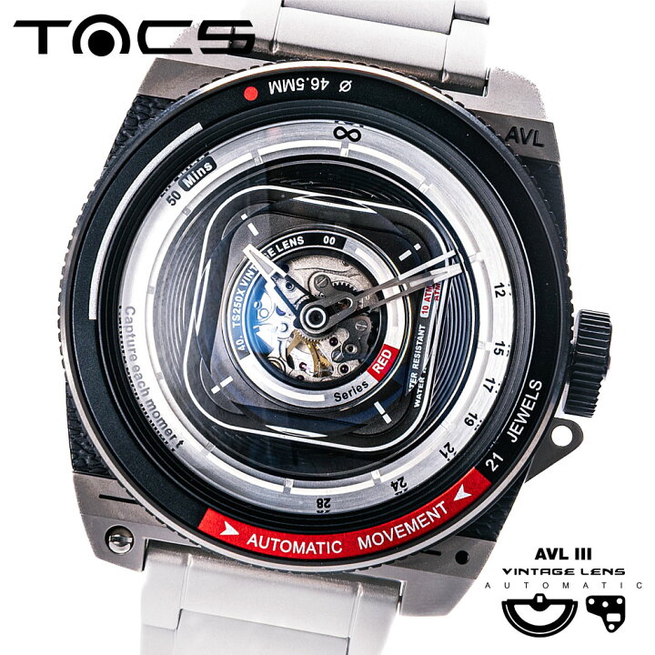 楽天市場】タックス 腕時計 TACS AUTOMATIC VINTAGE LENS III TITANIUM 