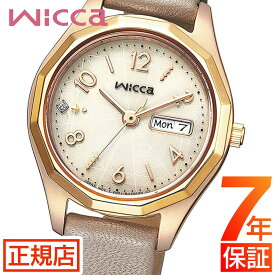 ＼10%OFFクーポン！／6月1日より～★シチズン ウィッカ シチズン ソーラーテック 腕時計 レディース CITIZEN wicca KH3-525-90 エコドライブ シチズン ソーラーウォッチ レザーベルト 革ベルト カレンダー 日付 26.5mm ソーラー充電 シチズン 時計 電池交換不要