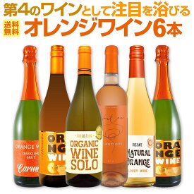 【送料無料】世界中で大流行中!第4のワインとして注目を浴びるオレンジワイン6本セット 珍しいスパークリング入り飲み比べ6本セット 白ワイン用ブドウを皮ごと種ごと発酵したオレンジ色ワイン 初心者向け 試してみたい 家飲み ギフト バラエティセット