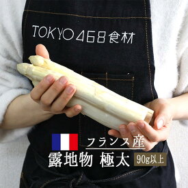 ホワイトアスパラ　極太　アスパラ　　　露地栽培　＜フランス　ランド産＞　【2本＝約180-240g】【冷蔵品】