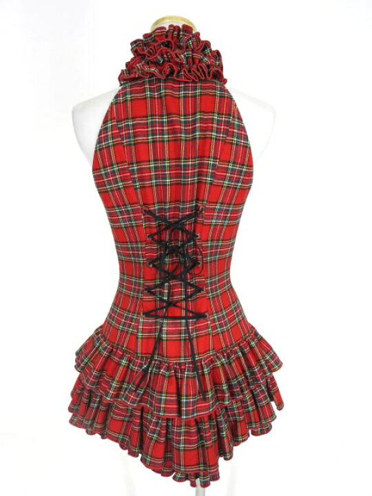 楽天市場】【中古】Na+H / フリルチェックノースリーブワンピース  