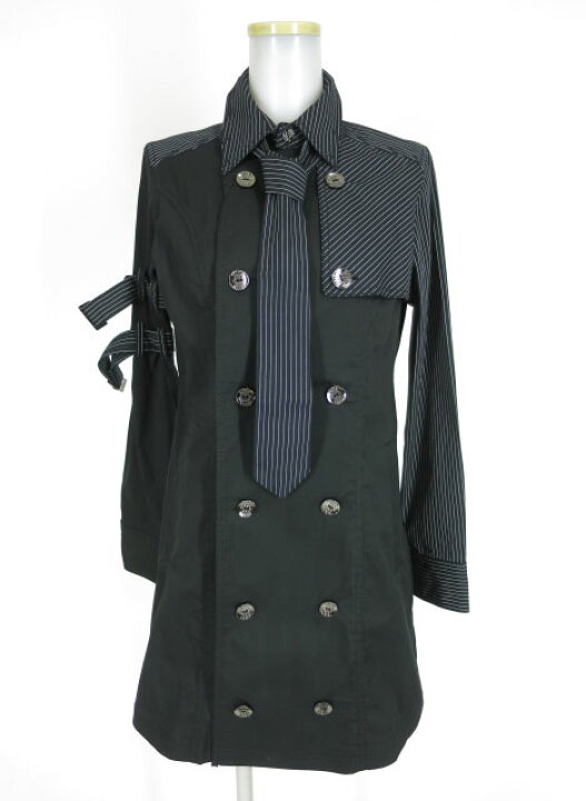 楽天市場】ALGONQUINS / ストライプ切替スリーブベルテッドシャツ  