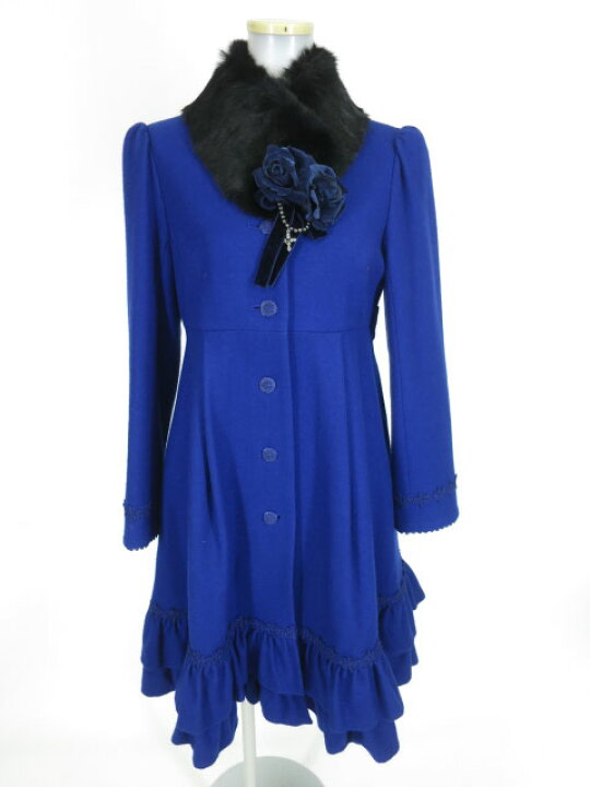 楽天市場】【中古】Moi-meme-Moitie / バラコサージュ付フリルコート  