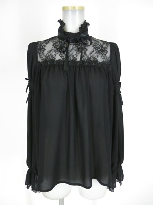 楽天市場】【中古】Moi-meme-Moitie / レースハイネックブラウス モワ  