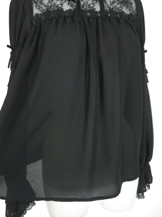 楽天市場】【中古】Moi-meme-Moitie / レースハイネックブラウス モワ  