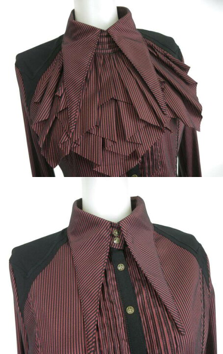 楽天市場】【中古】Ozz Croce / ジャボ付きストライプ燕尾ブラウス 
