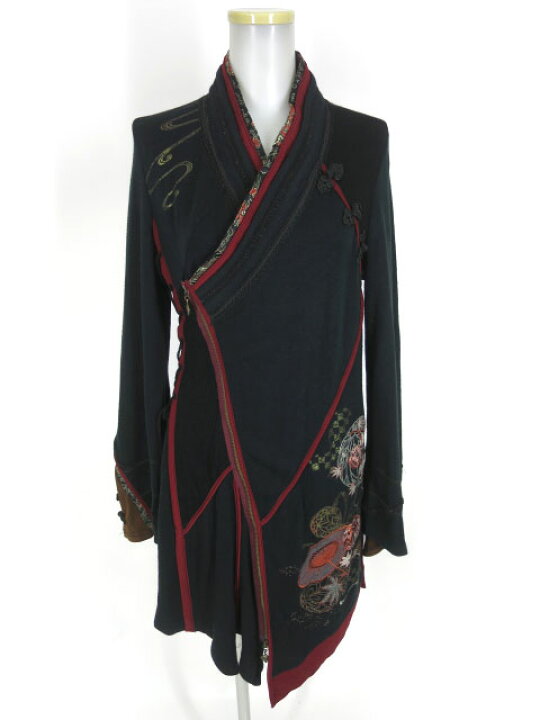 楽天市場】【中古】OZZ ONESTE / 和チャイナ着物ロングニット 