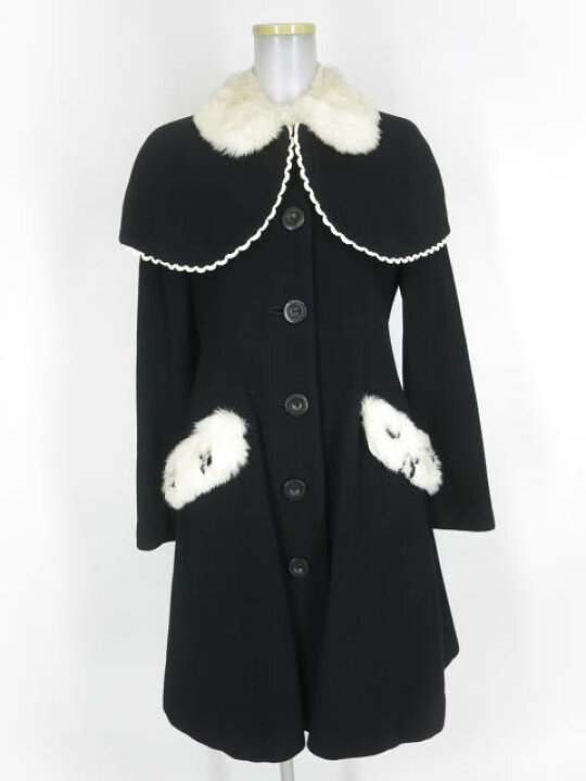 楽天市場】【中古】Emily Temple cute / ケープ付きファー衿コート 