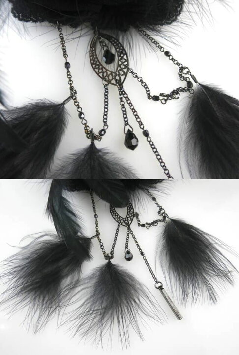 楽天市場】【中古】alice auaa / チェーン飾り付き鴉羽根コサージュ