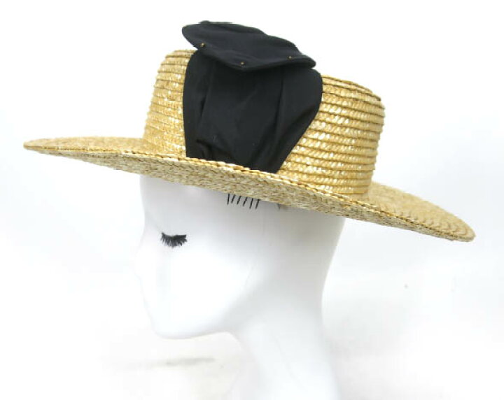 楽天市場 中古 Ca4la リボン付きストローハット カシラ 麦わら帽子 バラ色の帽子 別注品 B 23 Tokyo Alice 楽天市場店