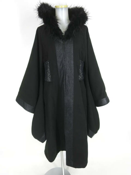 楽天市場】【中古】 Qutie Frash / ファー付き着物袖ロングコート 
