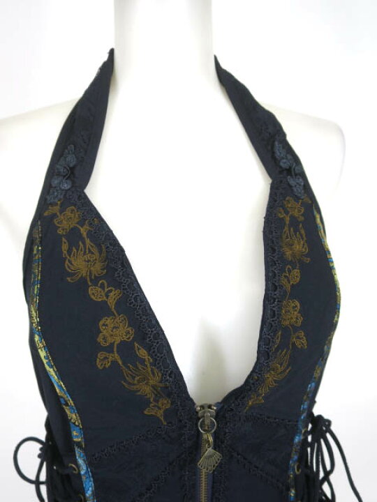 楽天市場】OZZ ONESTE / フロントジップ チャイナホルターネック 