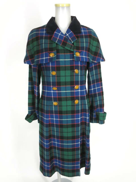 楽天市場】【中古】 Jane Marple / ケープ付きタータンチェックコート 