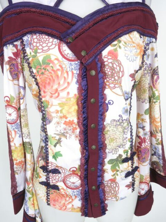 楽天市場】【中古】 OZZ ONESTE / 和チャイナ柄オフショルダー振袖 