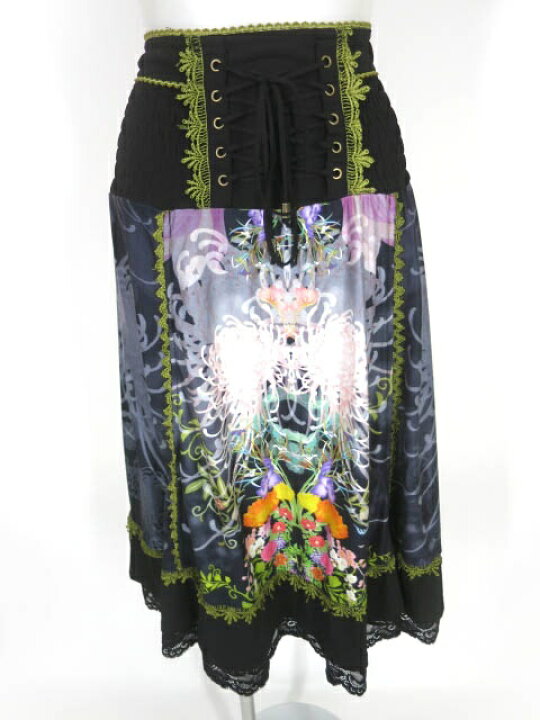 楽天市場】【中古】 OZZ ONESTE / 和チャイナ花柄2wayスカート  