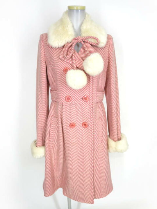 楽天市場】【中古】 Emily Temple cute / ファー付きツイードコート  